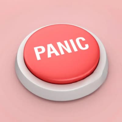 Photo of a red panic button